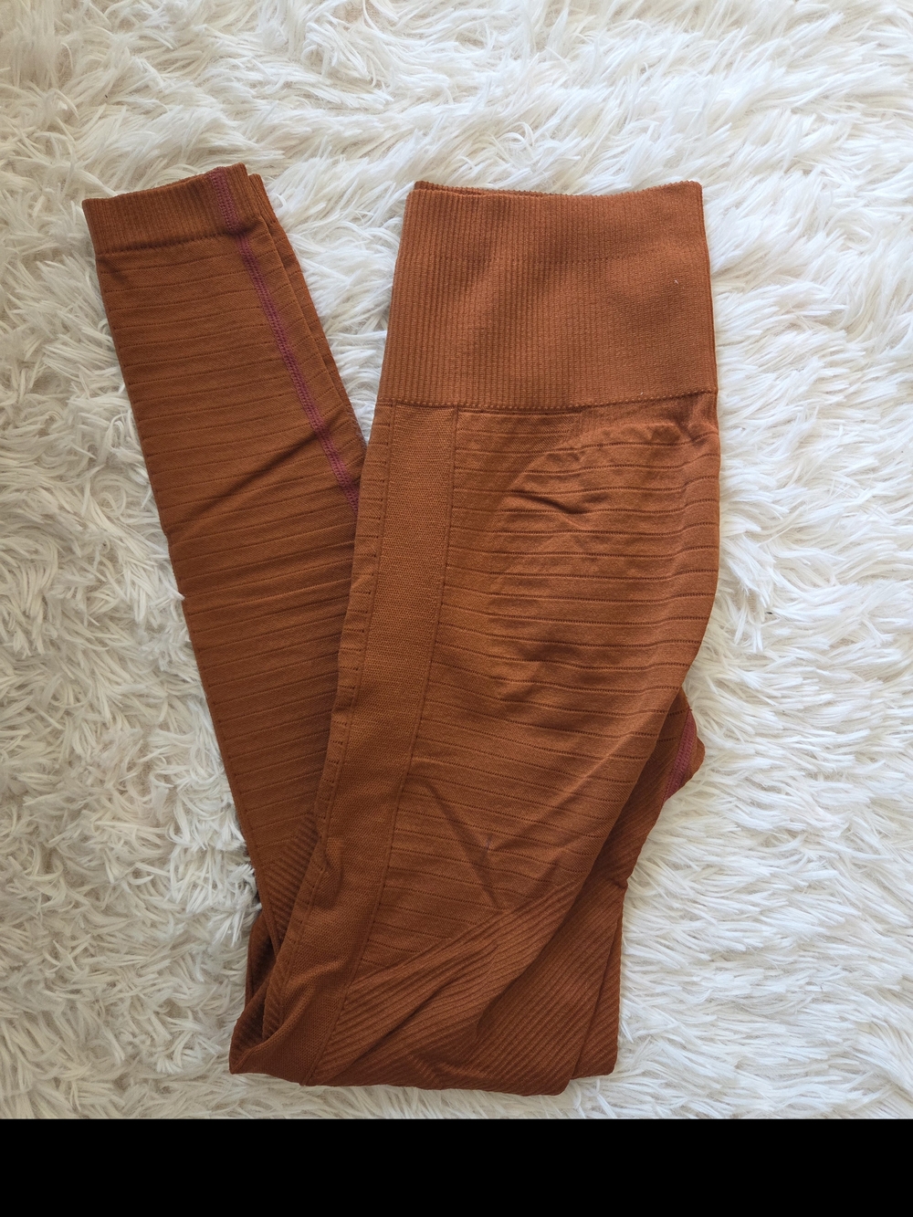 Women’s High-Waist Seamless Leggings in Rust